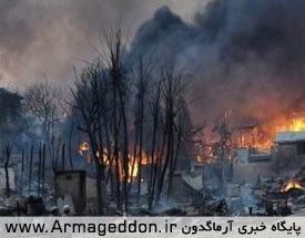 آتش زدن مسجد، یتیم‎خانه و مغازه مسلمانان میانمار