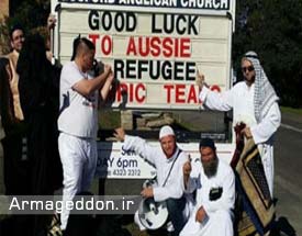 گروه ضداسلامی به کلیسایی در استرالیا حمله‌ور شدند