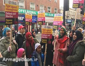 تجمع مسلمانان انگلیس مقابل مک‌دونالد
